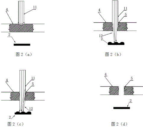 A device and method for improving through-hole taper by liquid scattering