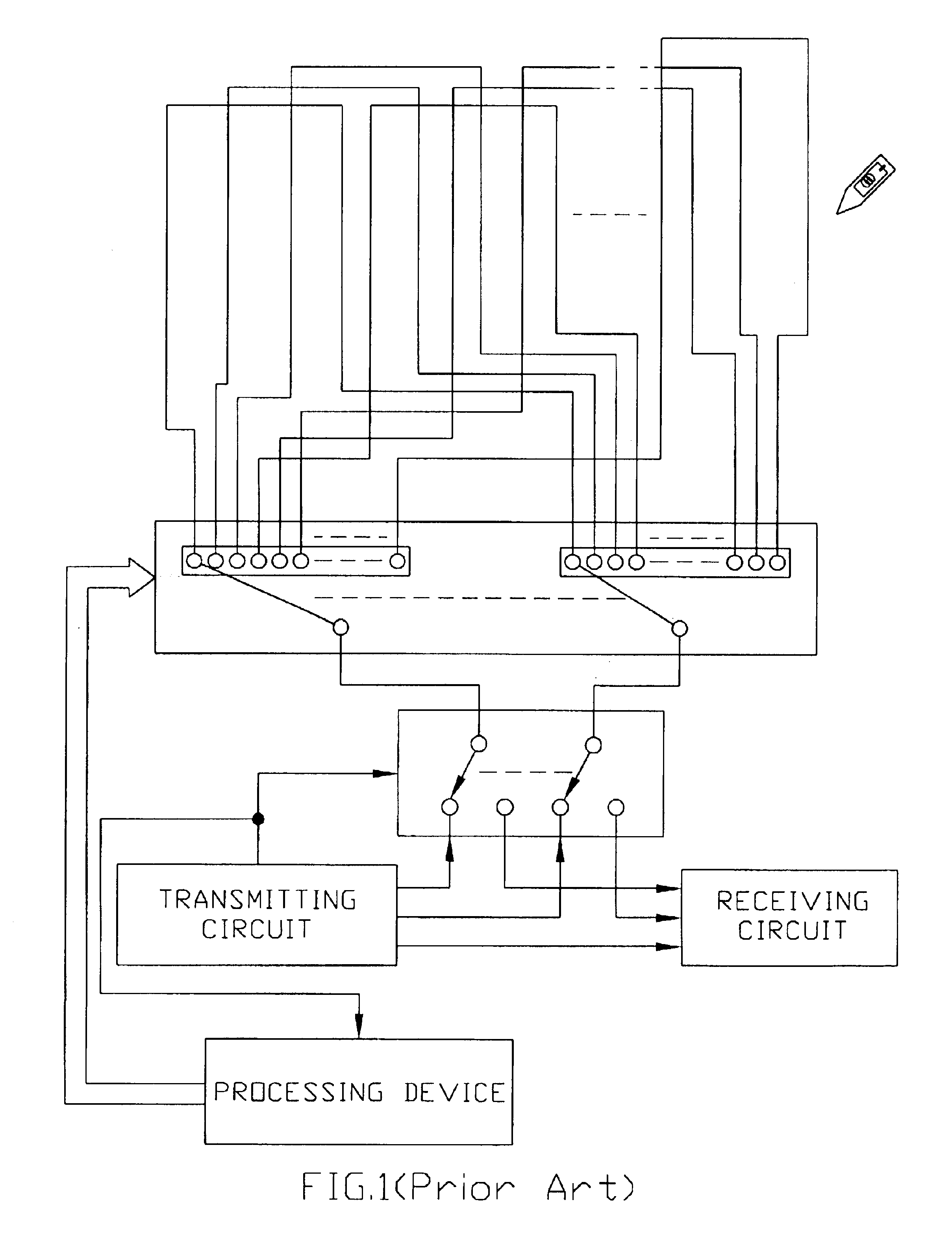 Tablet system with inductive loops and cord less-battery less pointer apparatus controlled by multi-channel switches set and method for transmitting and receiving its signal