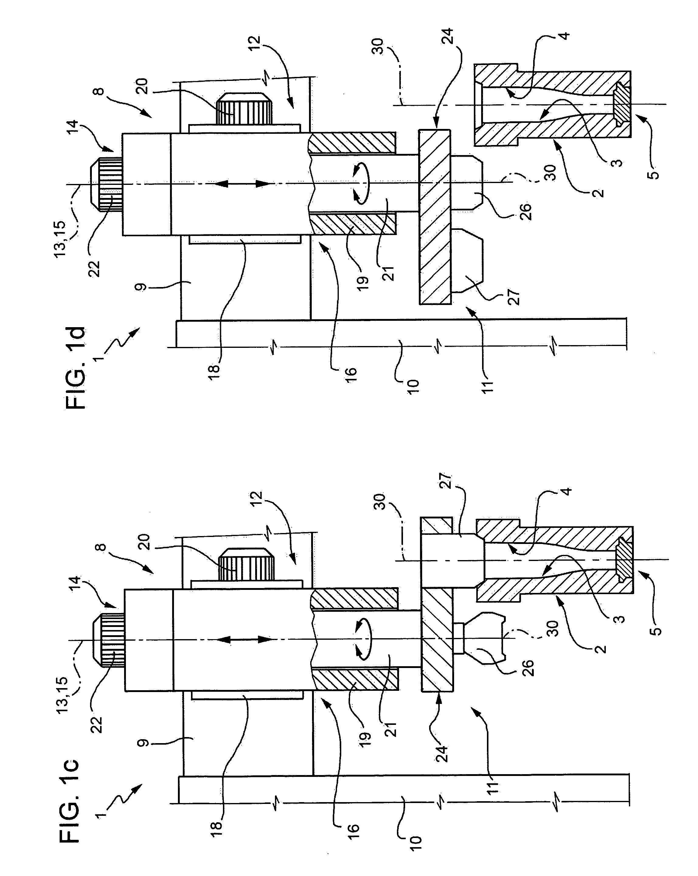 Multifunctional group for a glass items forming machine