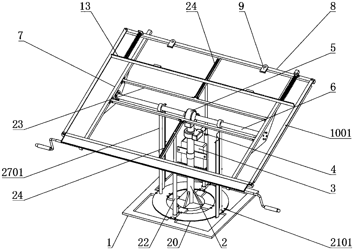 Installation and rotation device of diversified collection board used for photovoltaic power generation