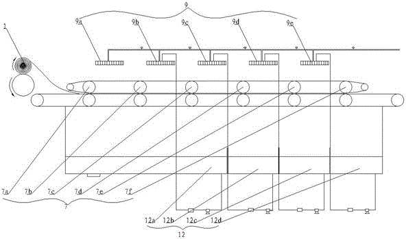 A kind of rolling type loose fiber washing machine