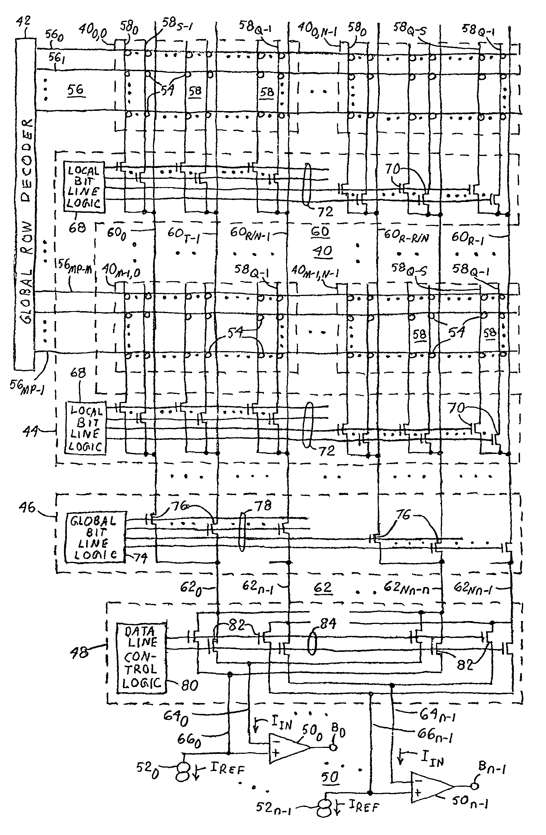 Electronic memory having impedance-matched sensing