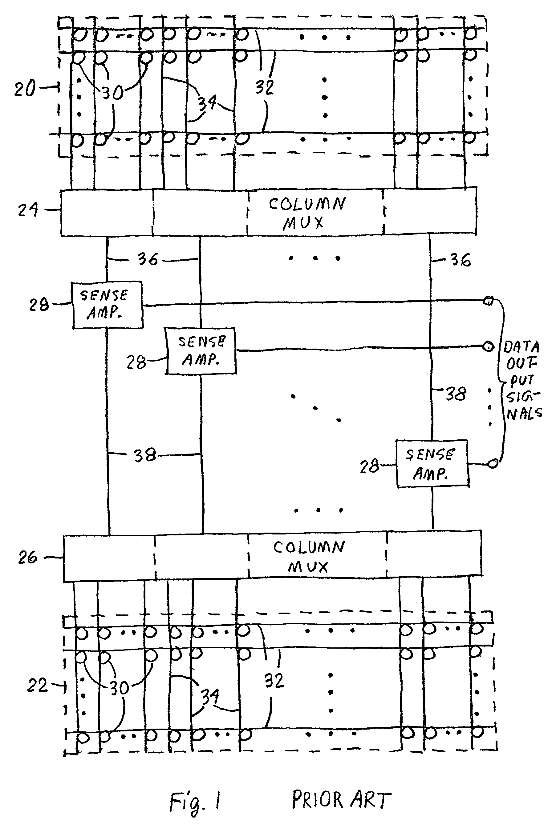 Electronic memory having impedance-matched sensing