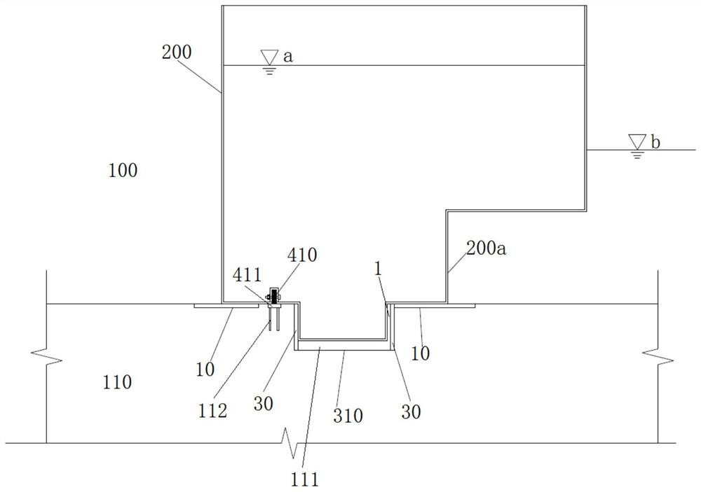 Access door for large-span lock chamber