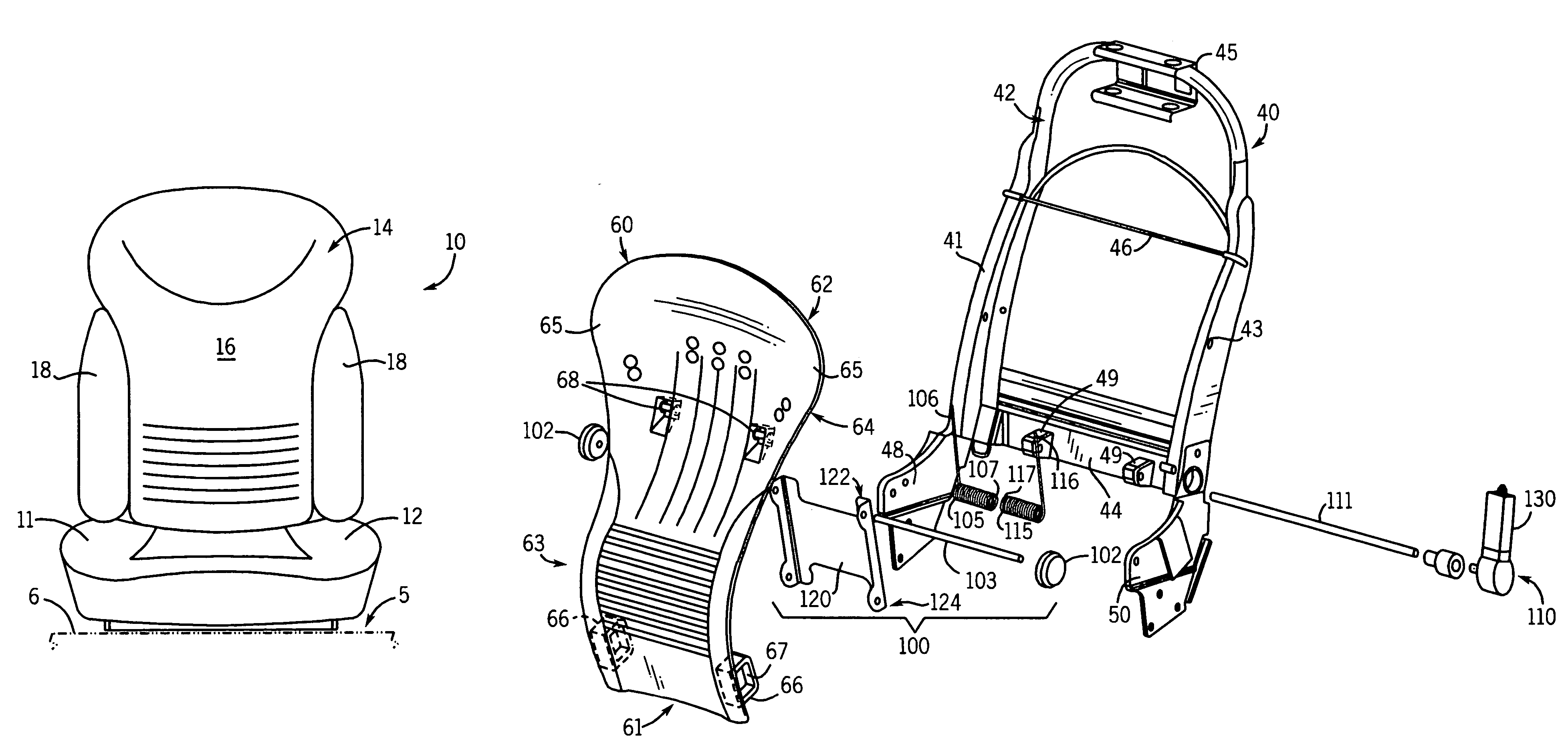 Seat back adjustment mechanism