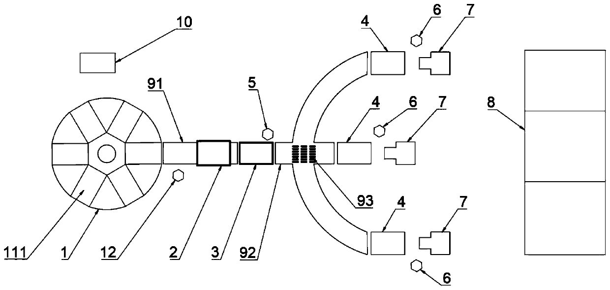 Automobile body assembling part storage location conveying line and conveying method thereof