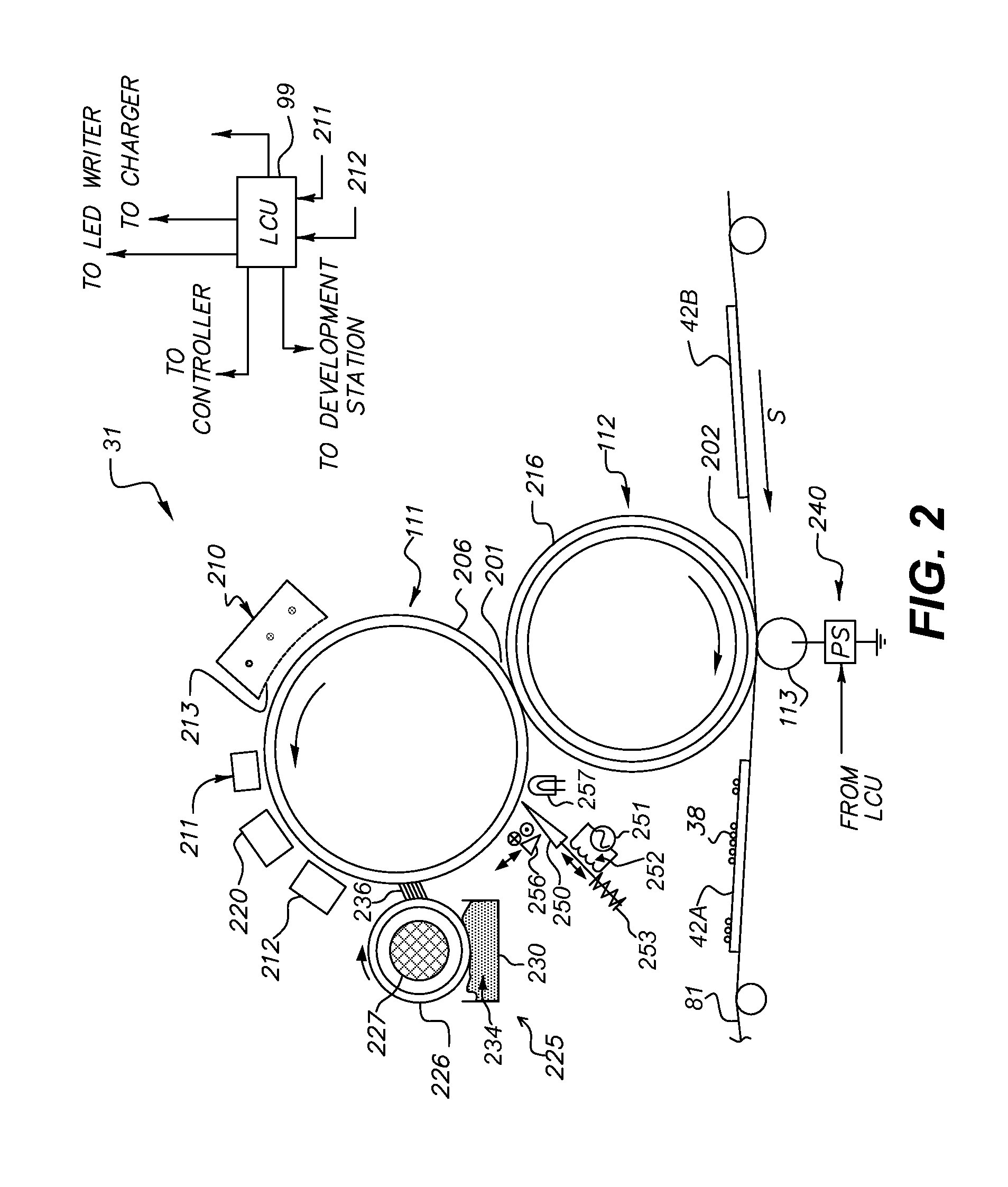 Removing electrophotographic carrier particles from photoreceptor