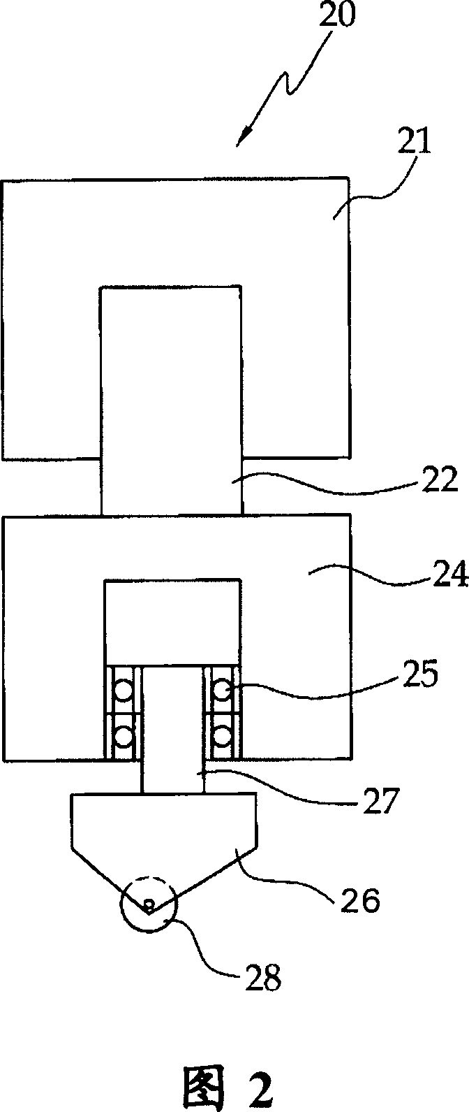 Scriber for controlling pressure by magnetic force