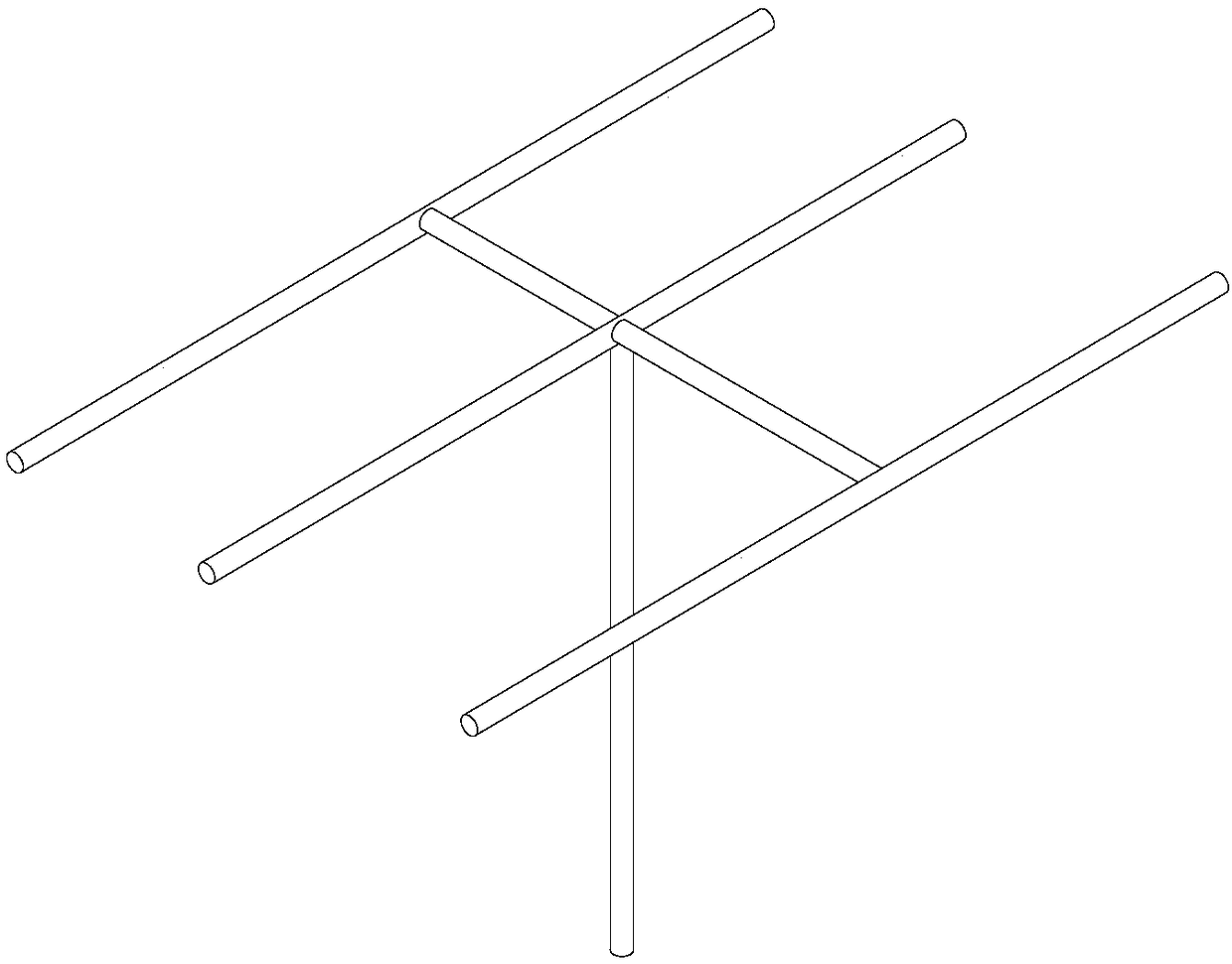 Pruning and cultivating method for grapes with shape like Chinese character 'wang'