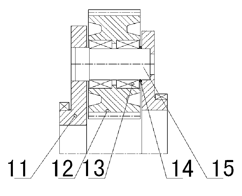 Elastic support structure of planet wheel