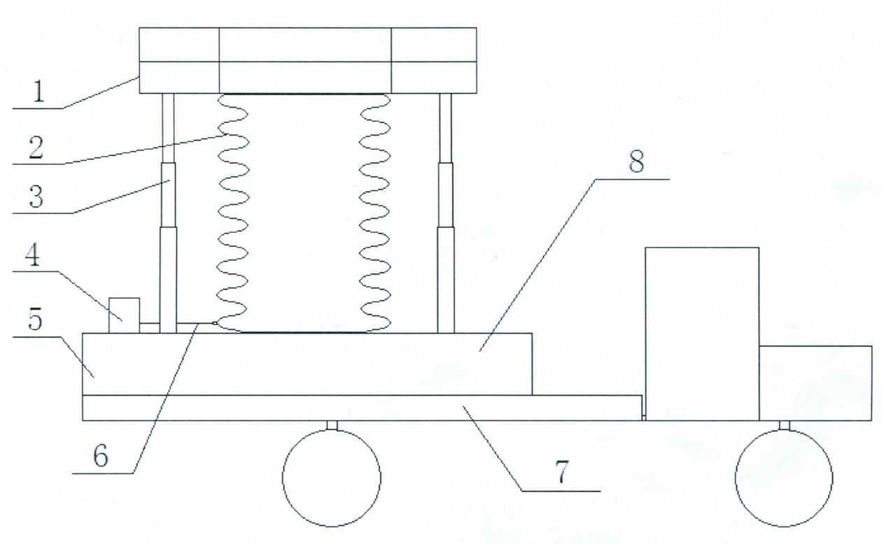 Intelligent type inflatable automatic-lifting overhauling platform for transmission equipment