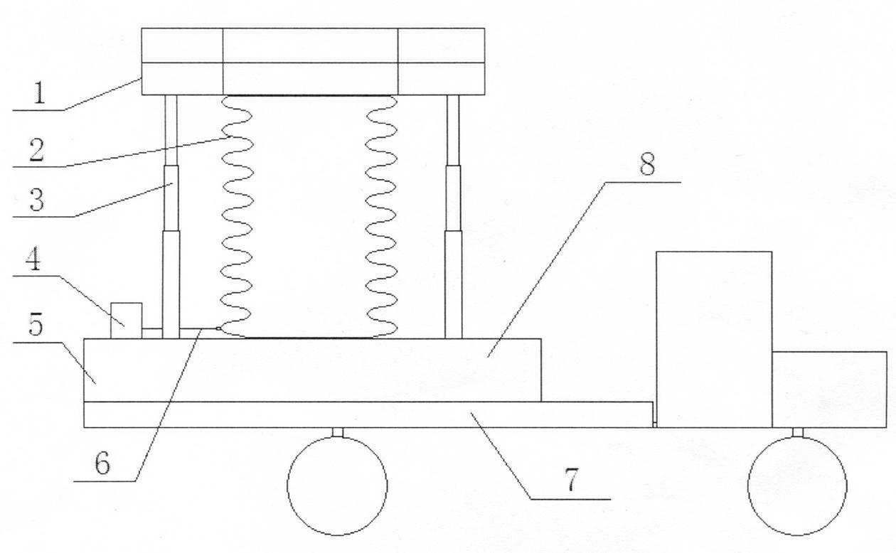 Intelligent type inflatable automatic-lifting overhauling platform for transmission equipment