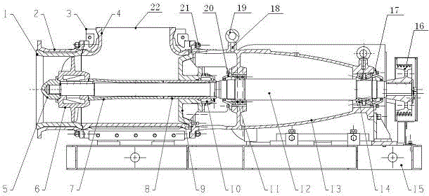 Split type high silicon-iron alloy acid-proof axial flow pump