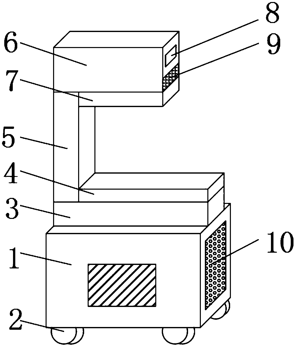 Nano-copper connecting piece efficient pneumatic stamping device for factory production