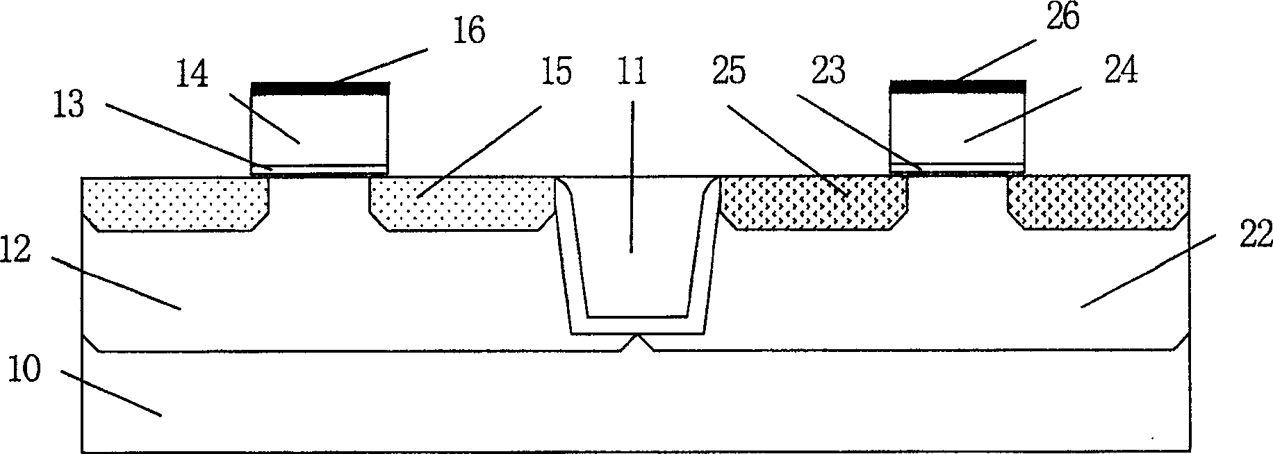 Strain source-drain CMOS integrating method with oxide separation layer