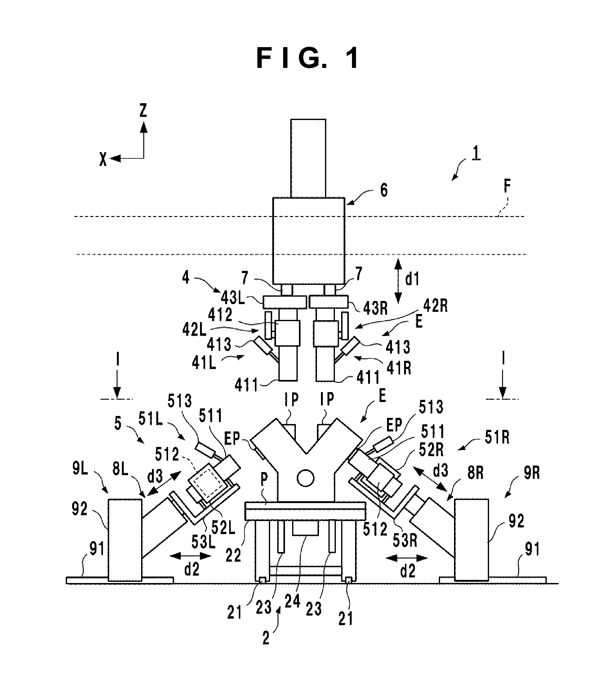 Testing device and testing unit