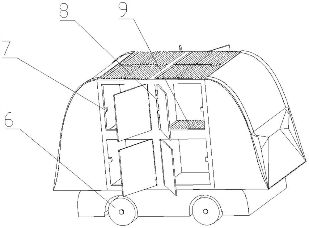 Intelligent express delivery connection trolley for unmanned aerial vehicle delivery