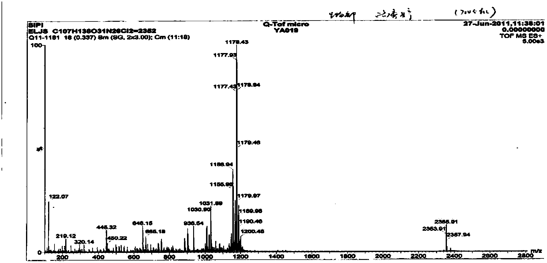 Method for preparing Enramycin A and B hydrochloride mixture