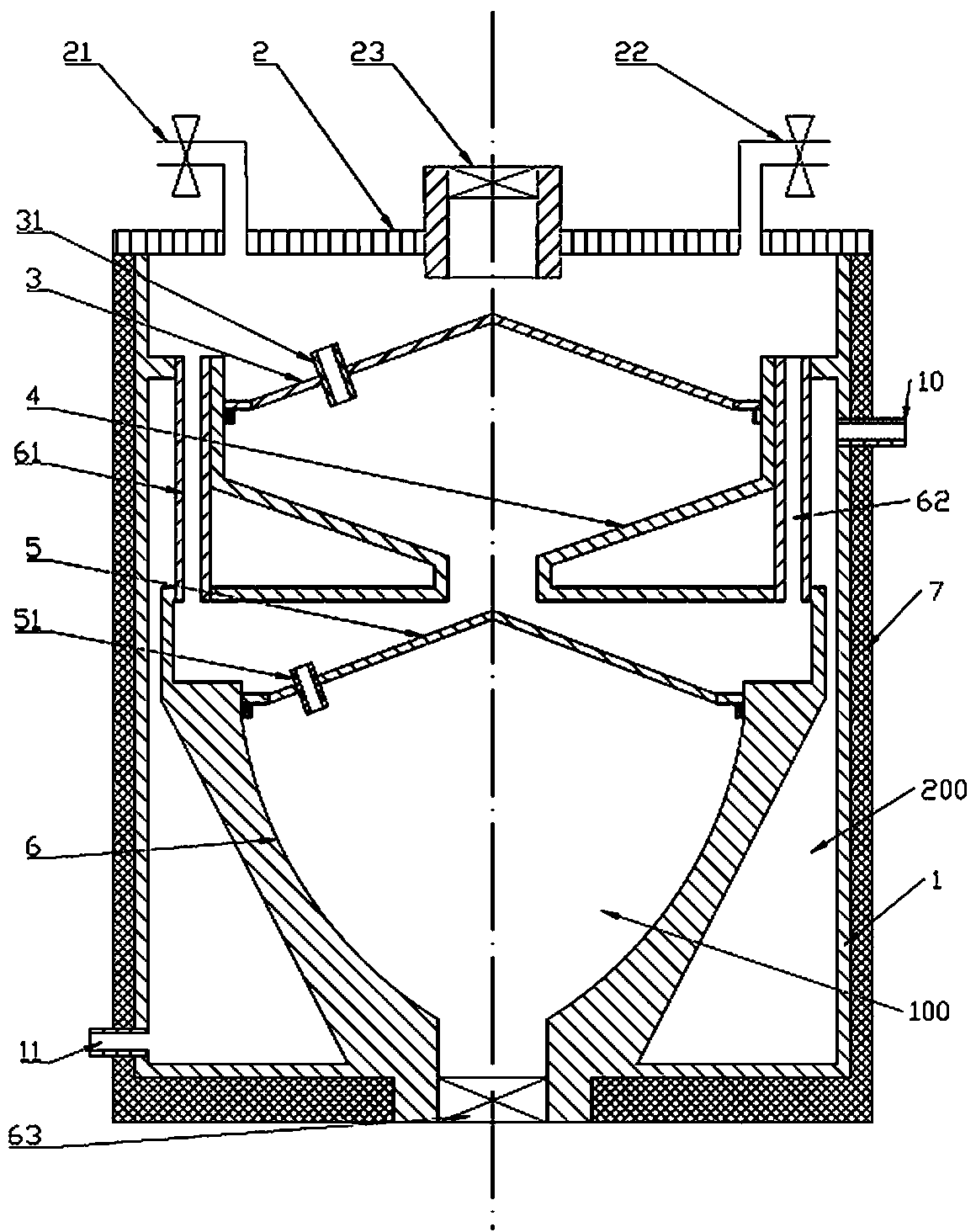 Viscosity homogenizing/bubble removing integrated device and method for preceramic polymer spinning melt