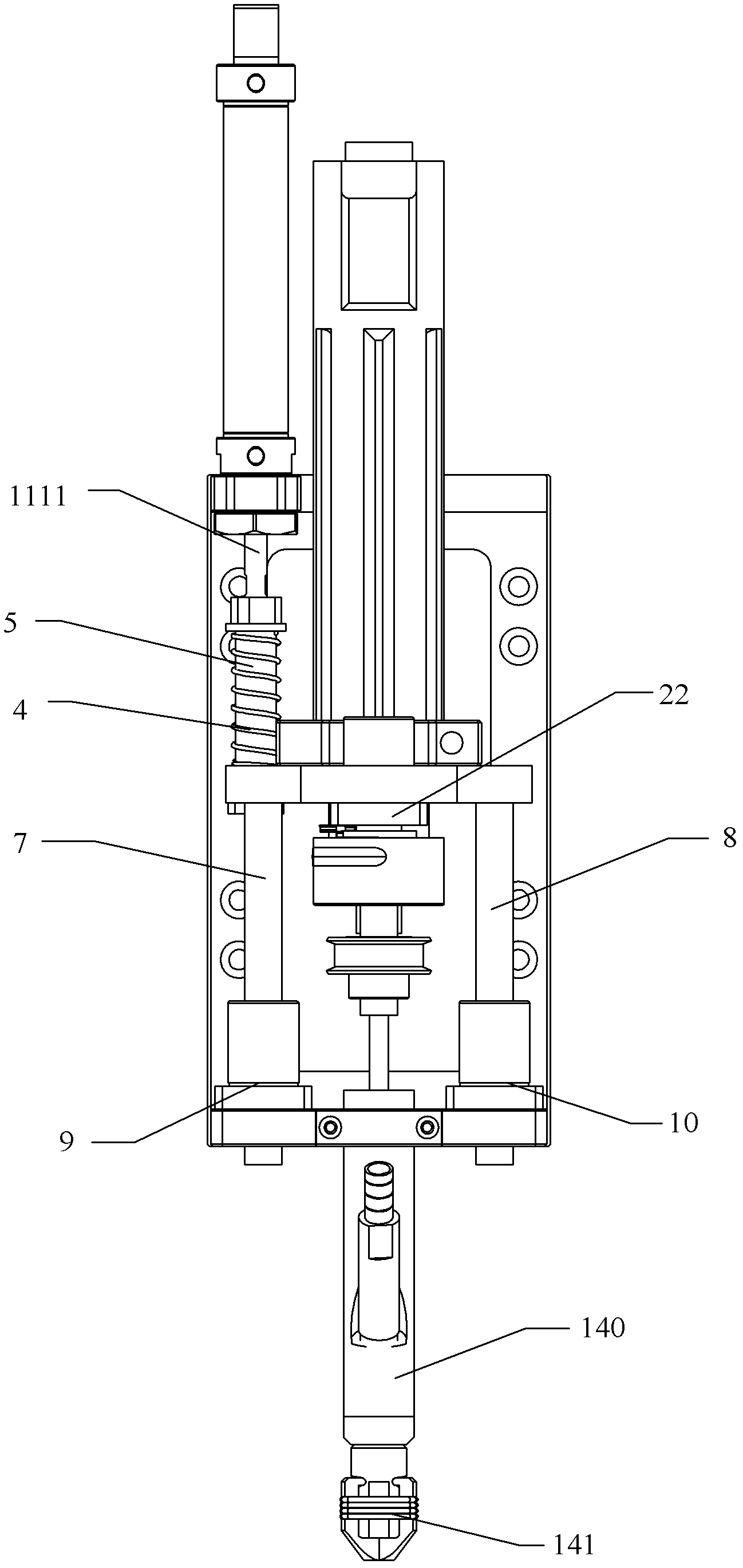 Automatic locking mechanism and automatic locking filature provided with same