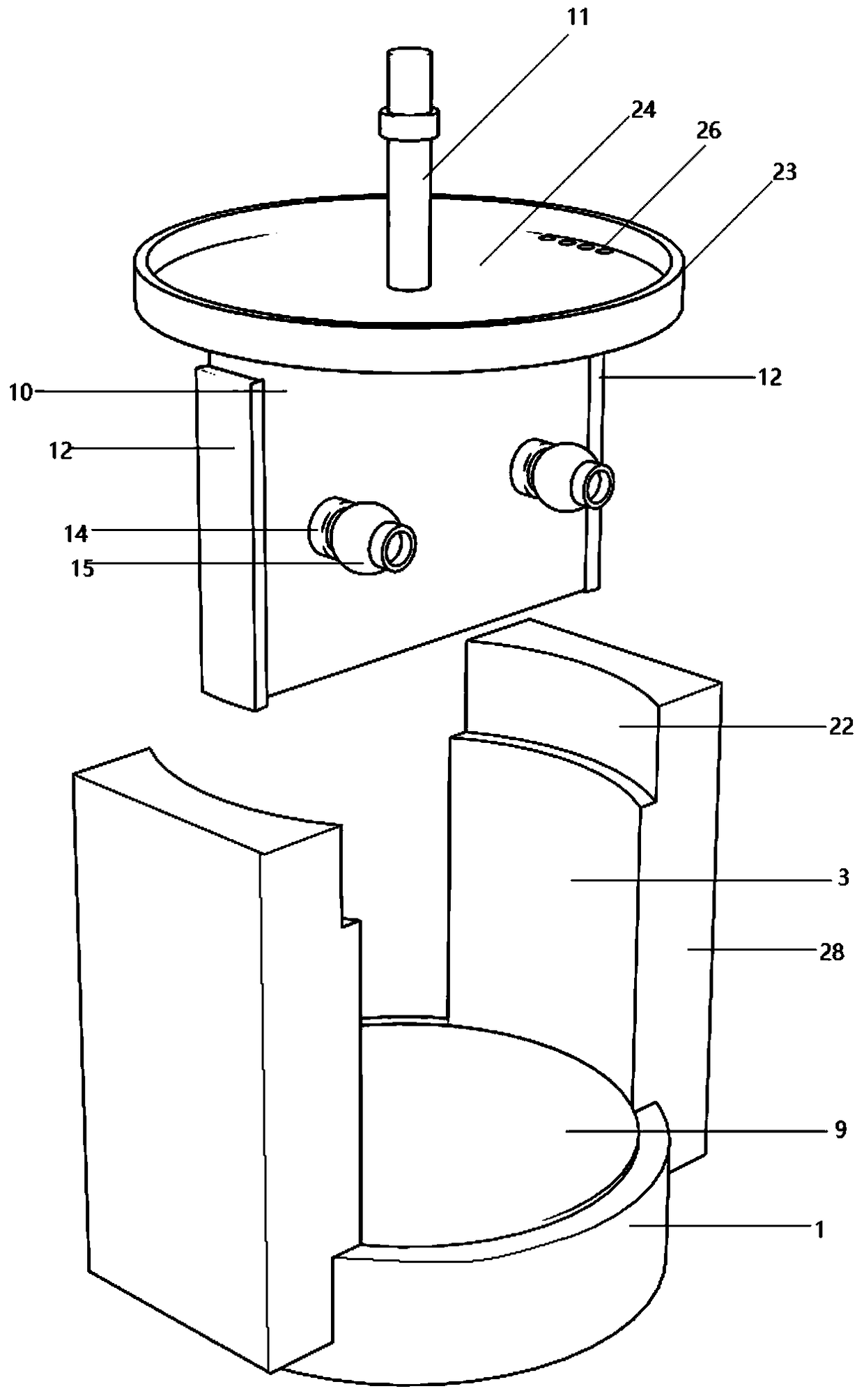 Opening and closing device of sluice gate