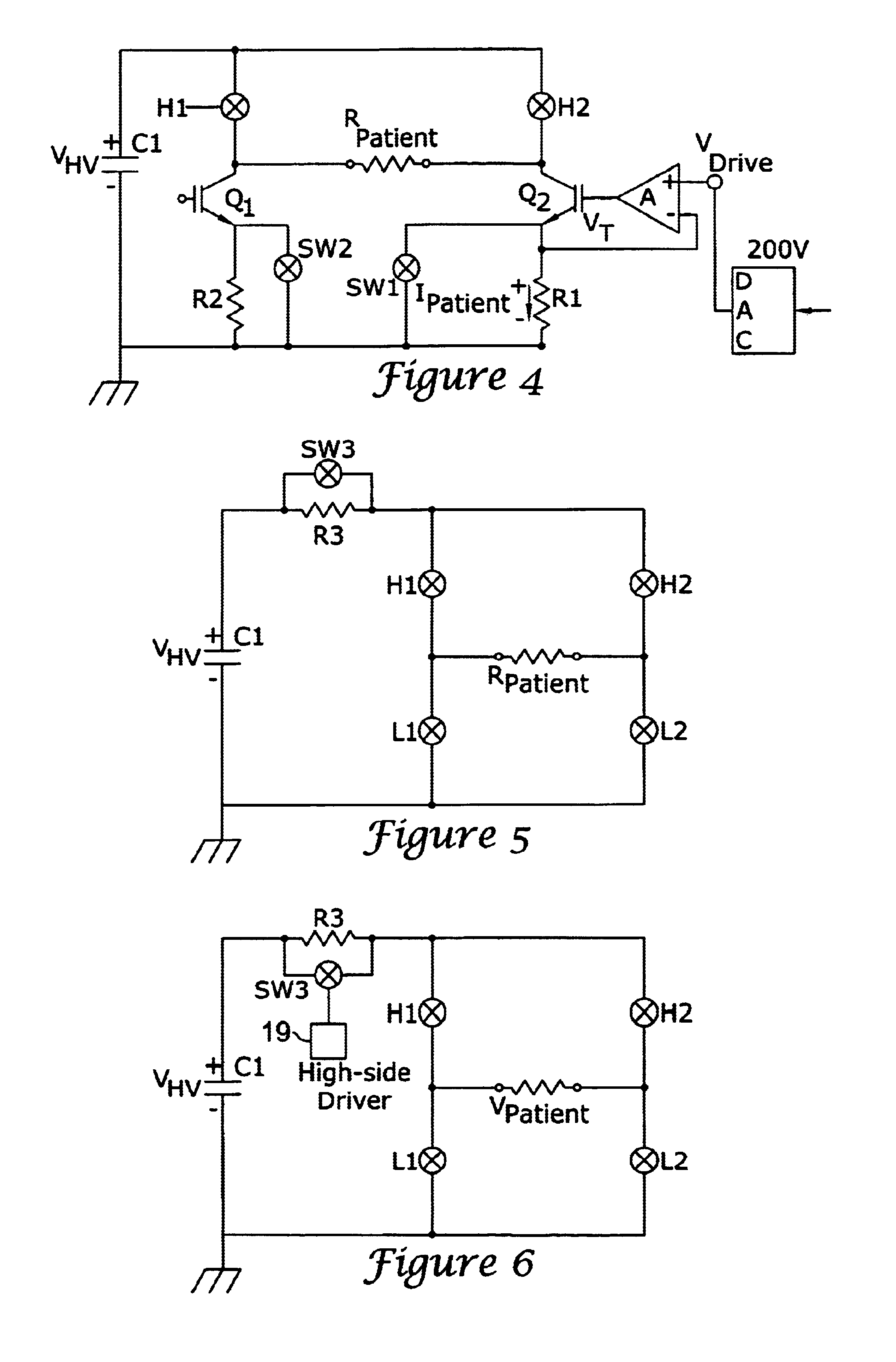 Defibrillation pacing circuitry