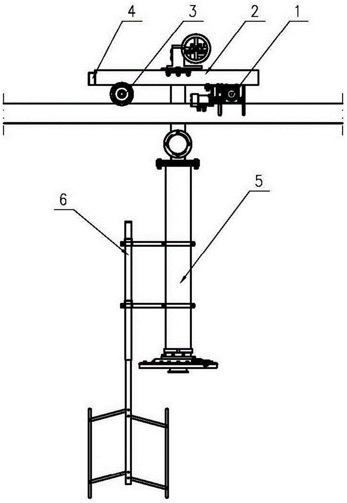 Fluid canned crane tube automatic alignment device