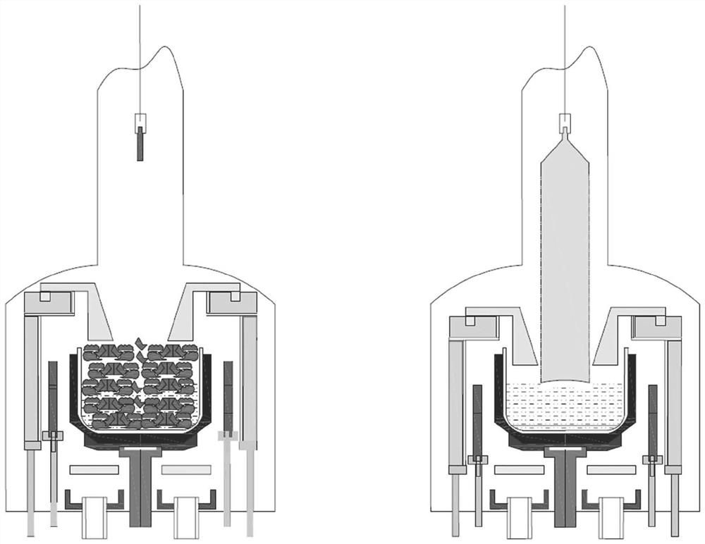 Thermal field adjusting device and method for single crystal growth