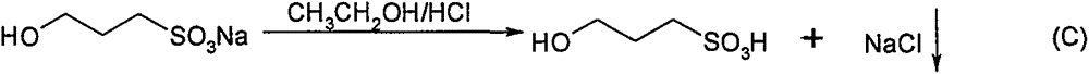 Clean method for separating and refining 3-hydroxypropanesulfonic acid