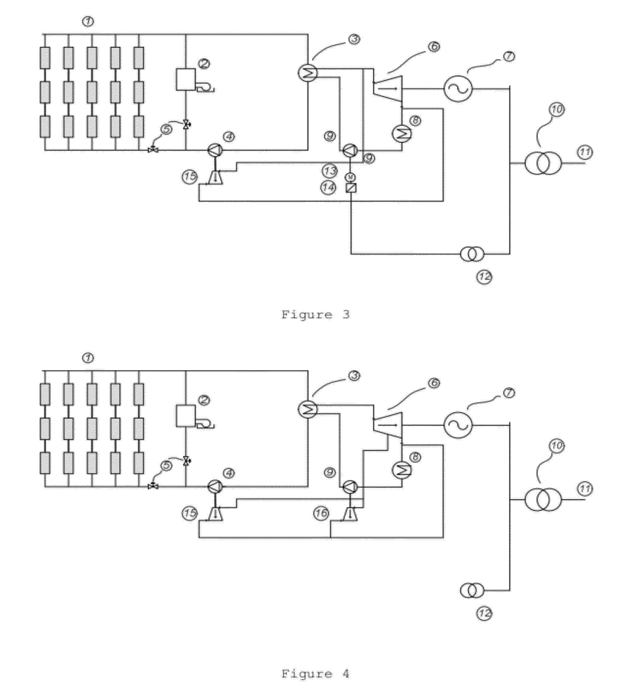 Method for increasing the net electric power of solar thermal power stations