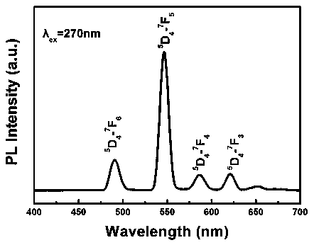 Novel green fluorescent powder with Tb&lt;3&gt; doped tungstate