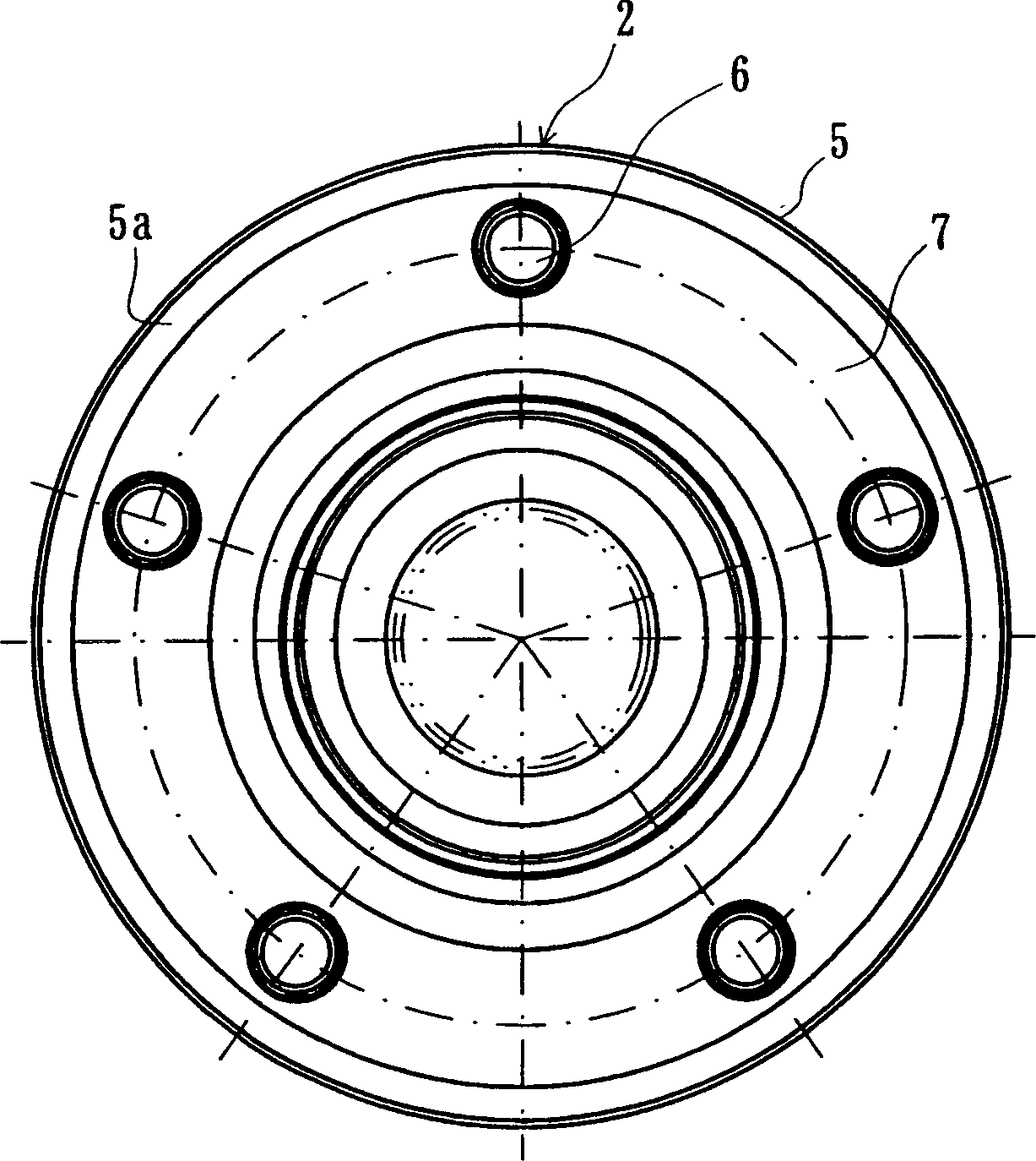 Bearing device for wheel