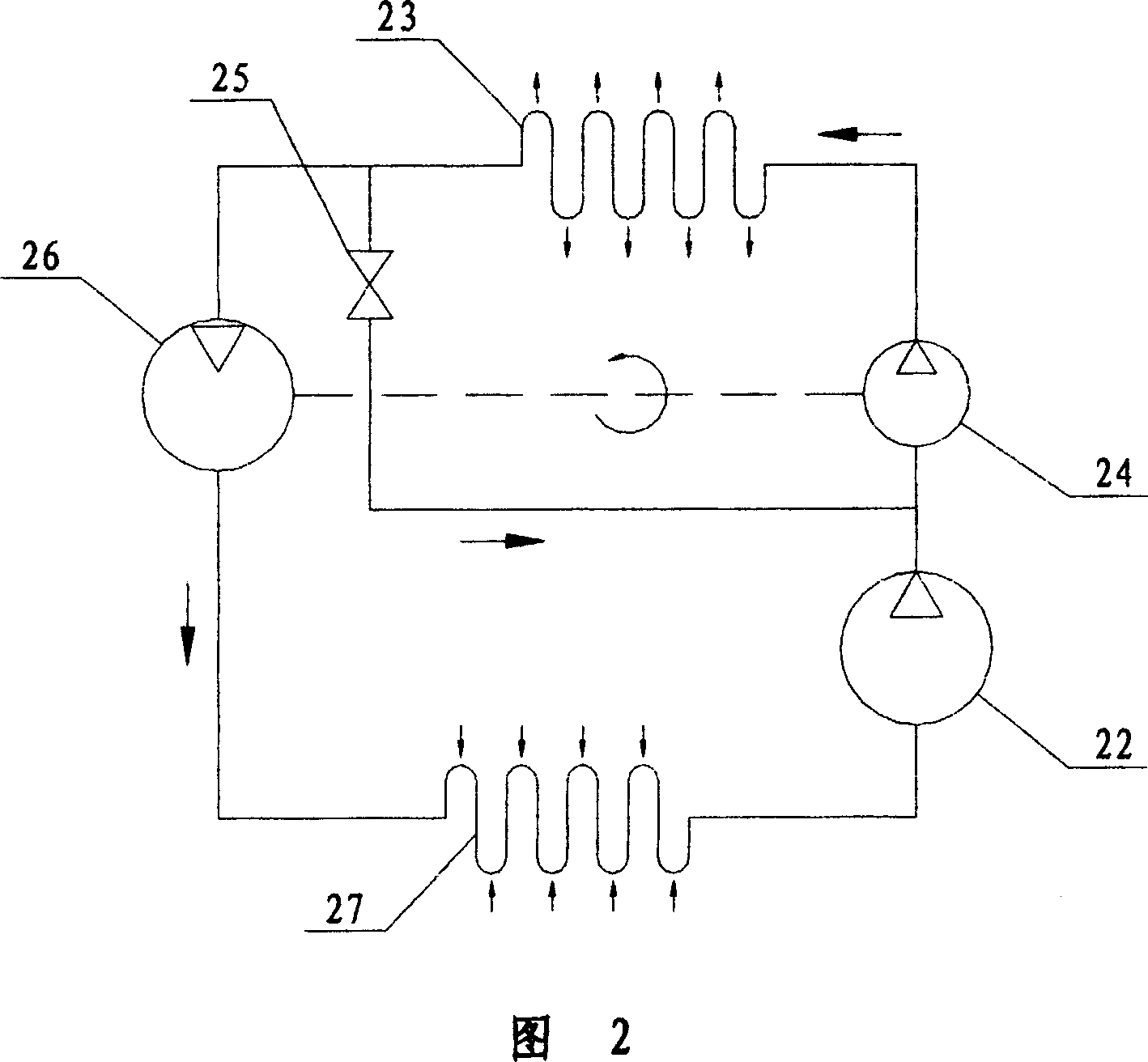 Steam compression type refrigeration cycle device of approximate ideal inverse Carnot cycle efficiency