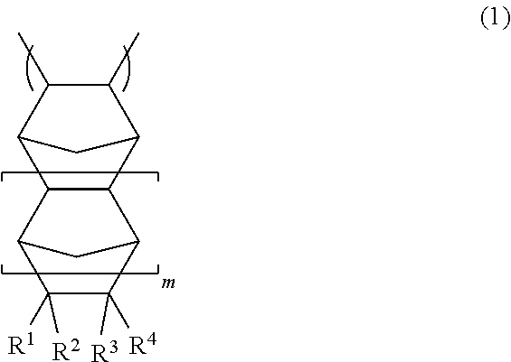 Stretched film of addition polymer consisting of norbornene compound, process for producing the same and use thereof