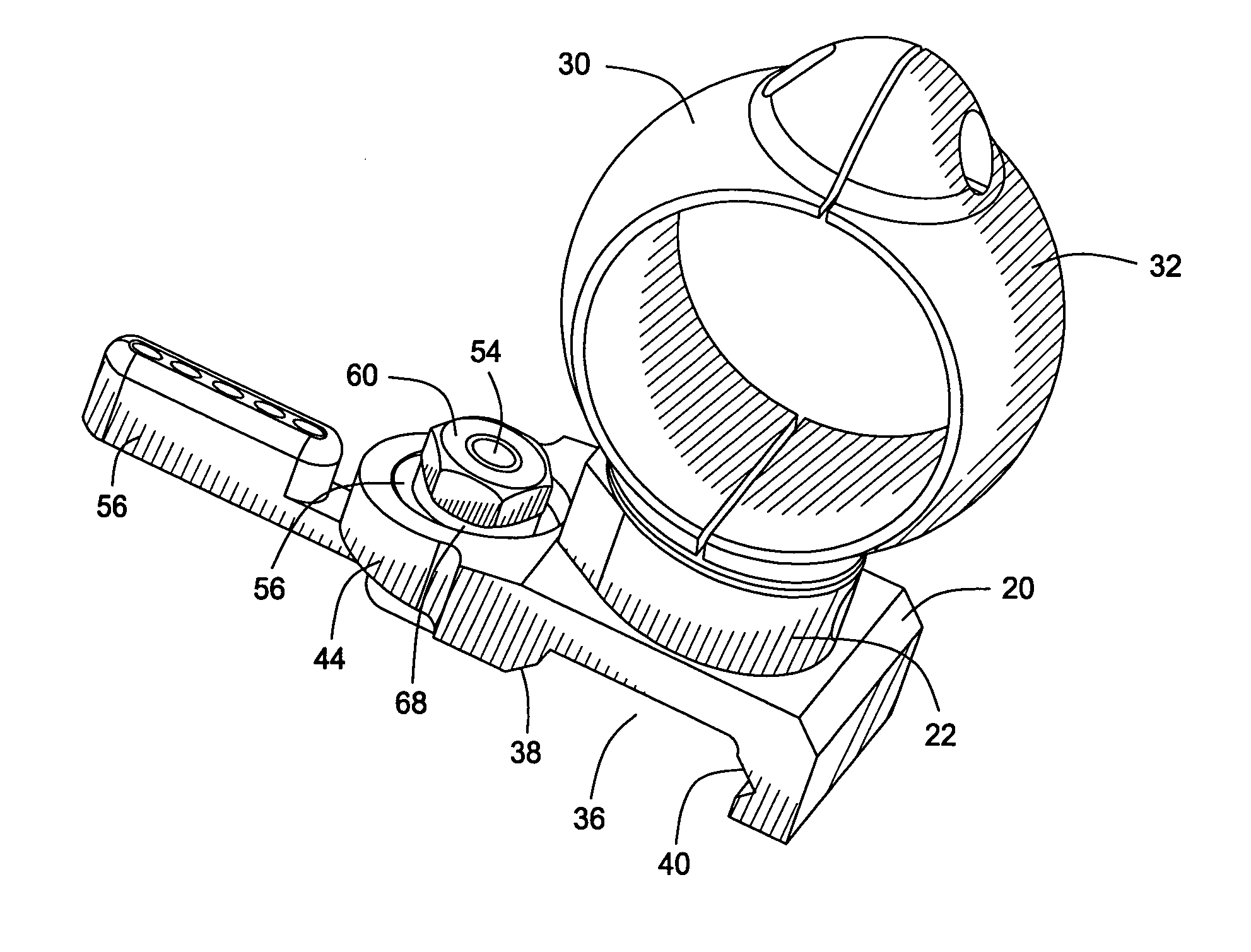 Adjustable throw-lever picatinny rail clamp