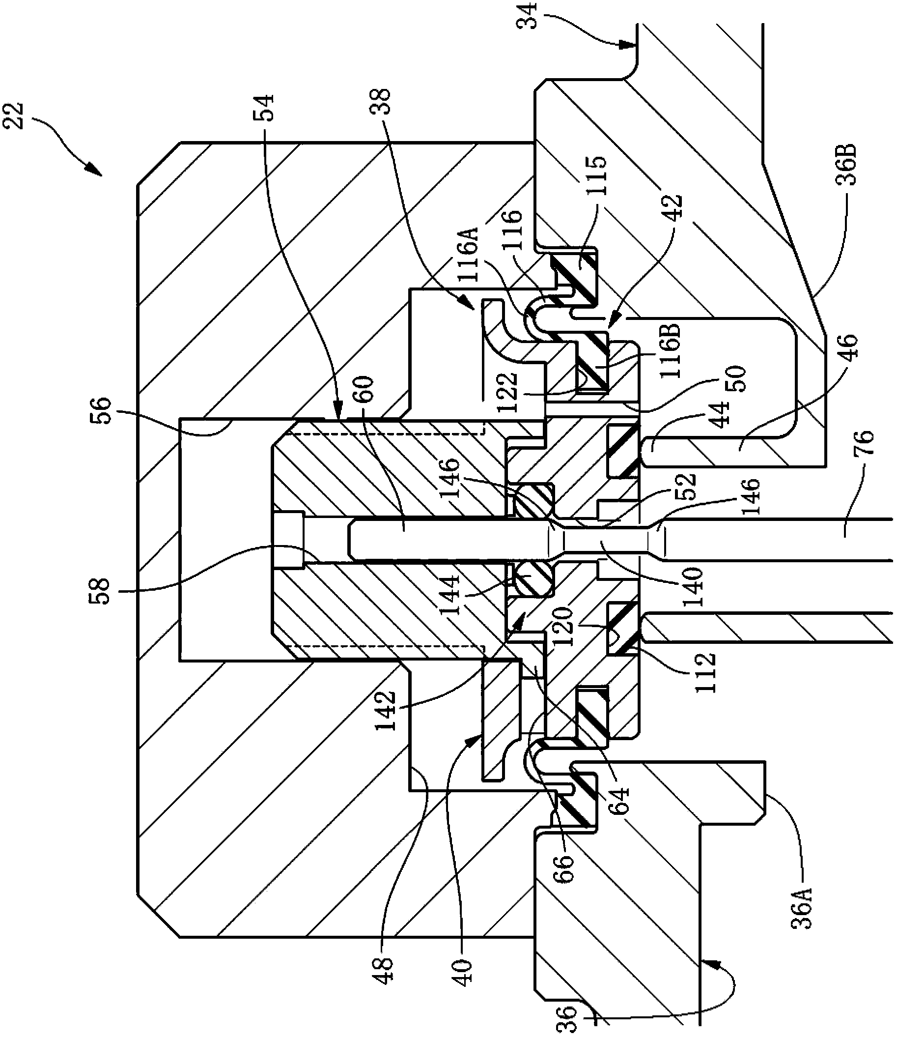 Diaphragm valve body of flow control valve