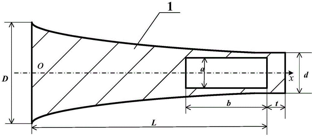 Index type ultrasound longitudinal vibration amplitude-change bar with hole formed in axial direction of output end