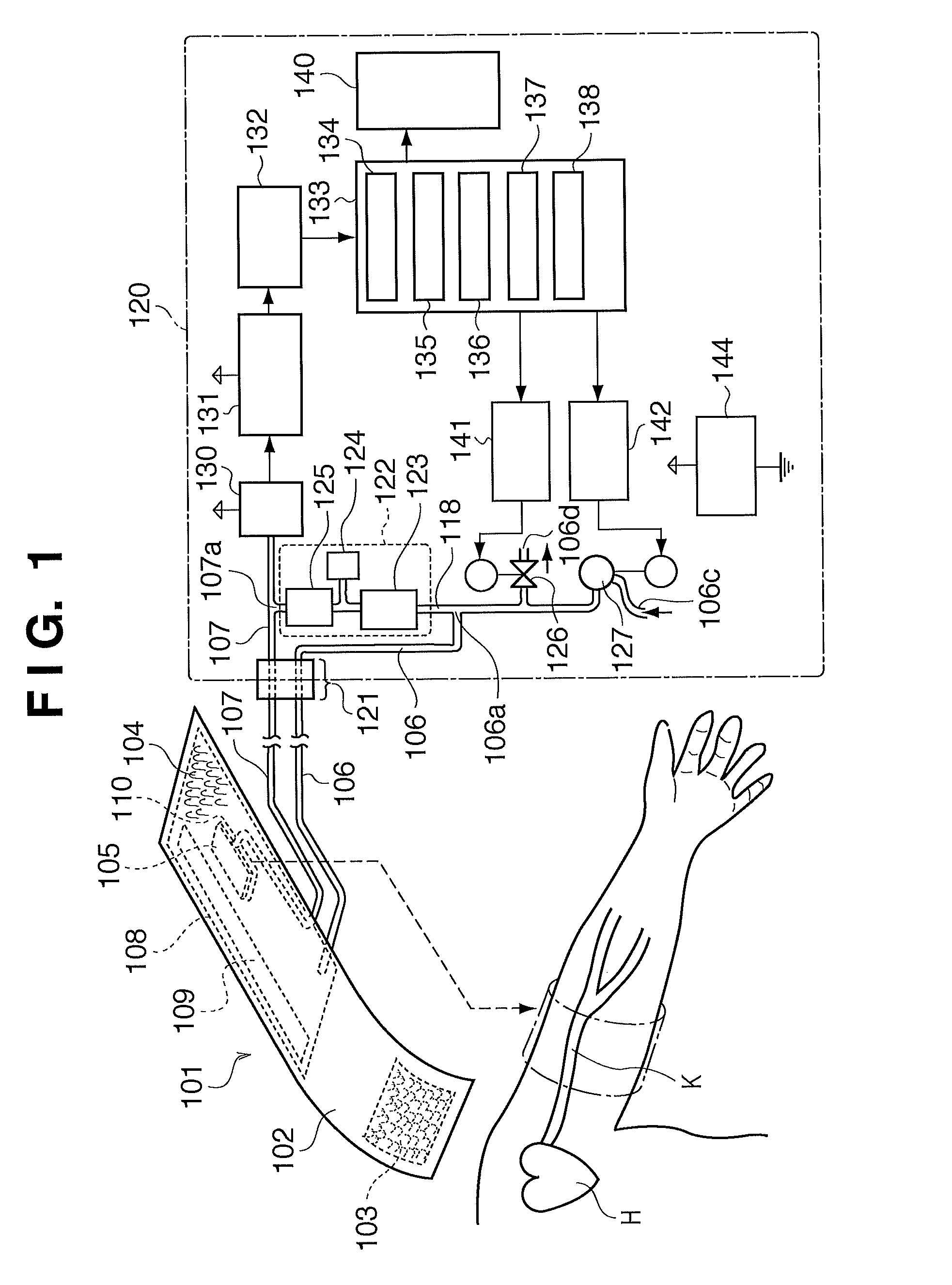 Blood pressure measuring cuff, blood pressure measuring apparatus, blood pressure measuring method, cuff, and cuff manufacturing method