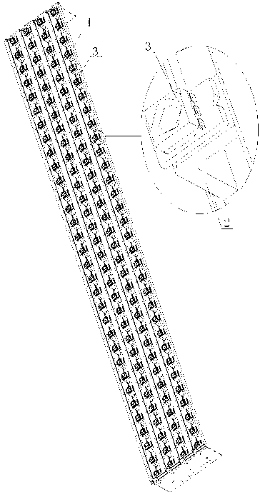 High-light-permeable raster display module group and manufacturing progress of the same