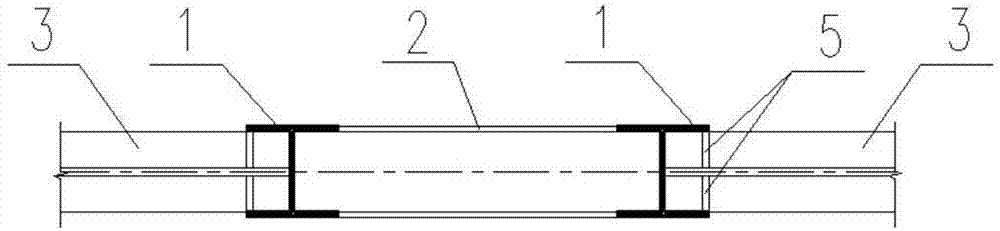 Flat pipe column-H-shaped steel beam connecting joint