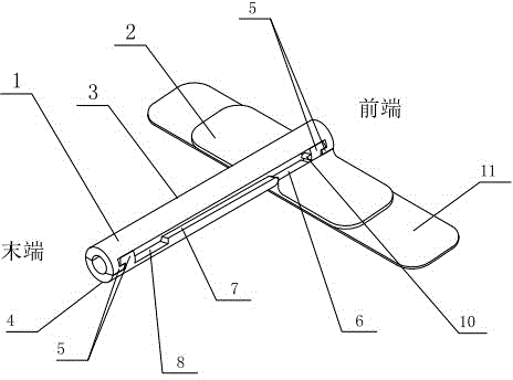 Novel transfusion needle fixing protection device