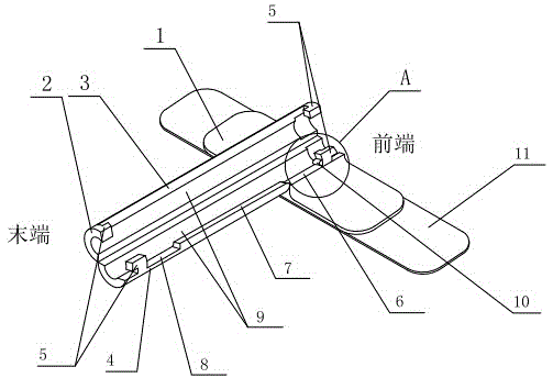 Novel transfusion needle fixing protection device