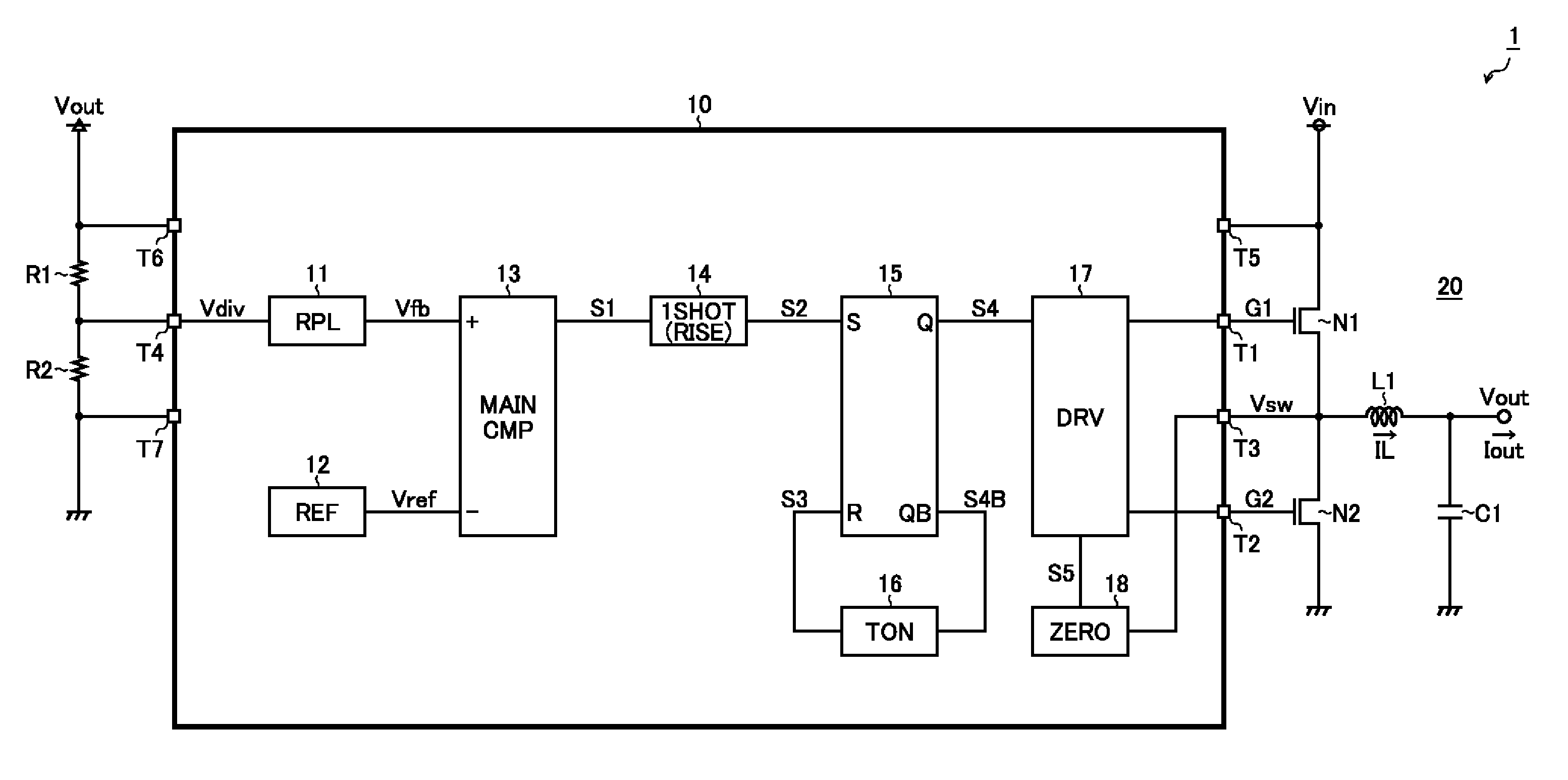 On-period setting circuit, power control ic, and switching power supply device