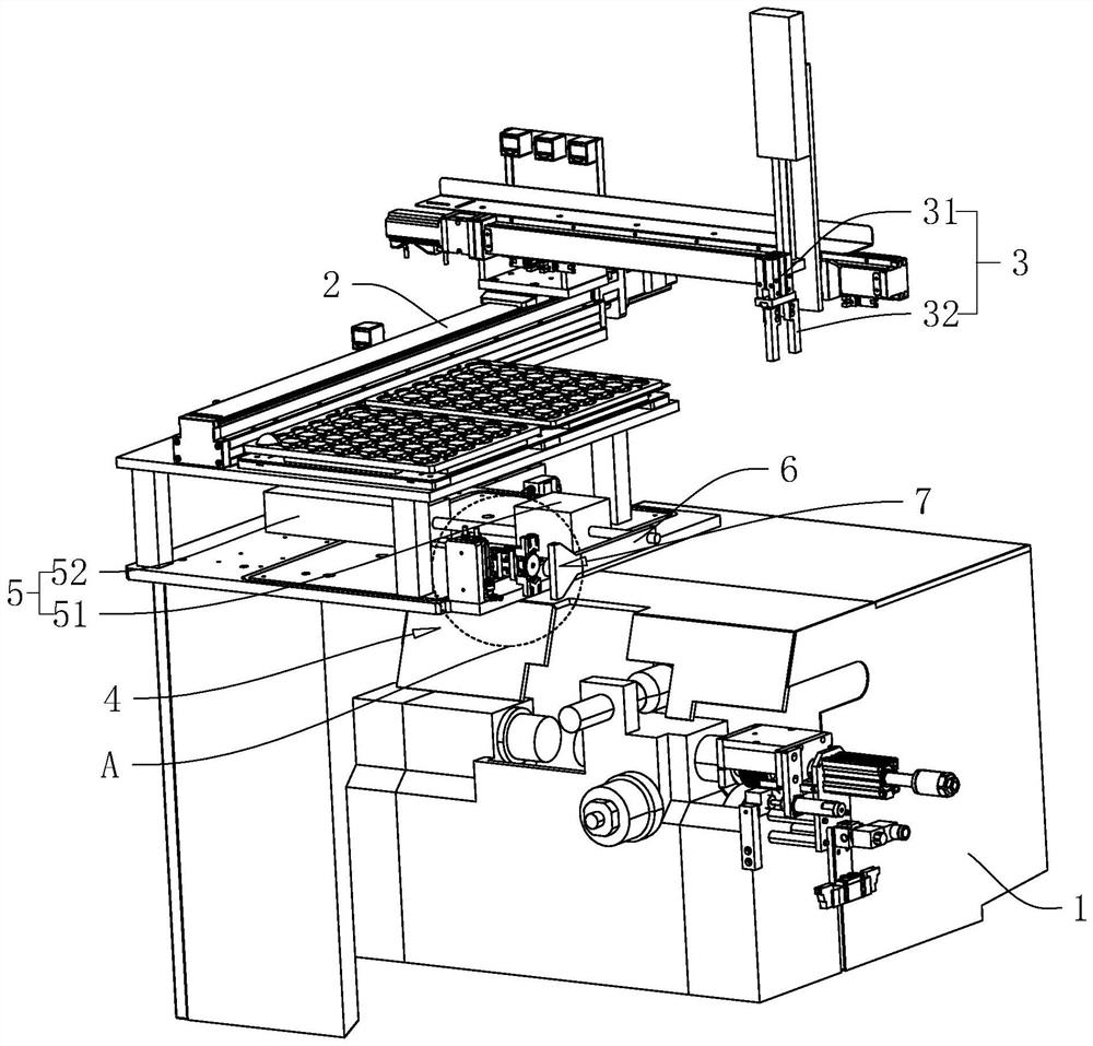 Edging full-automatic feeding and discharging machine