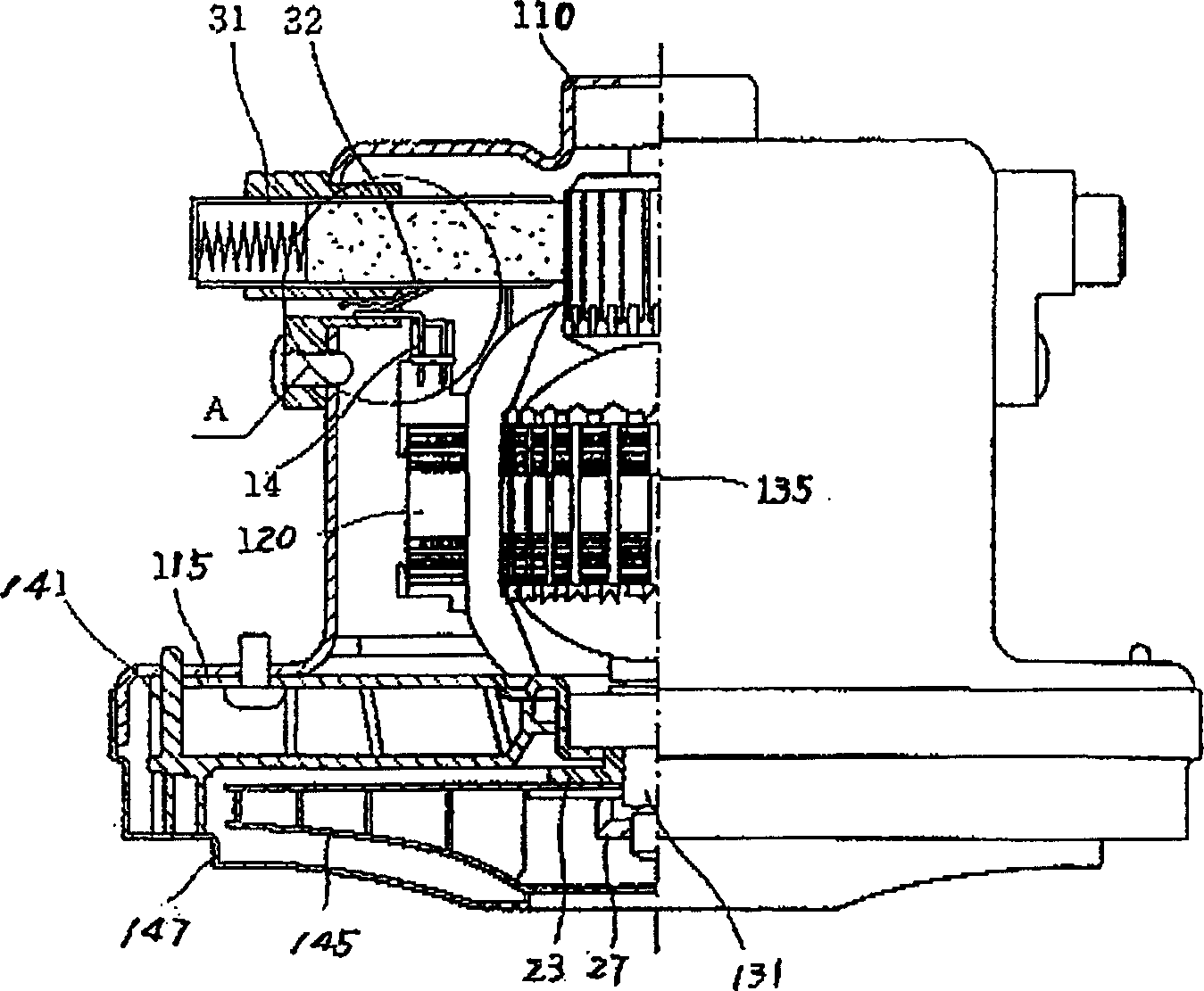 Motor for vacuum cleaner