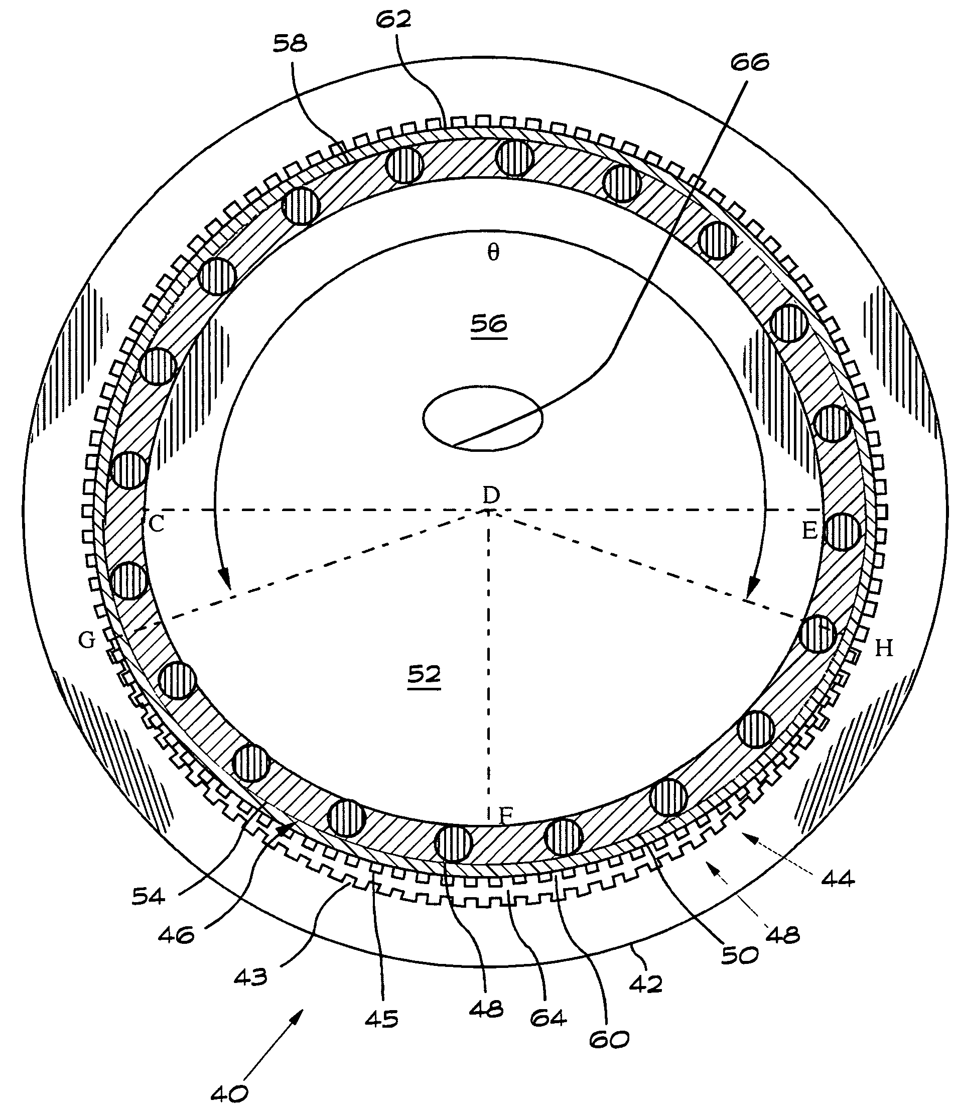 Harmonic drive gear assembly with asymmetrical wave generator and associated flexspline