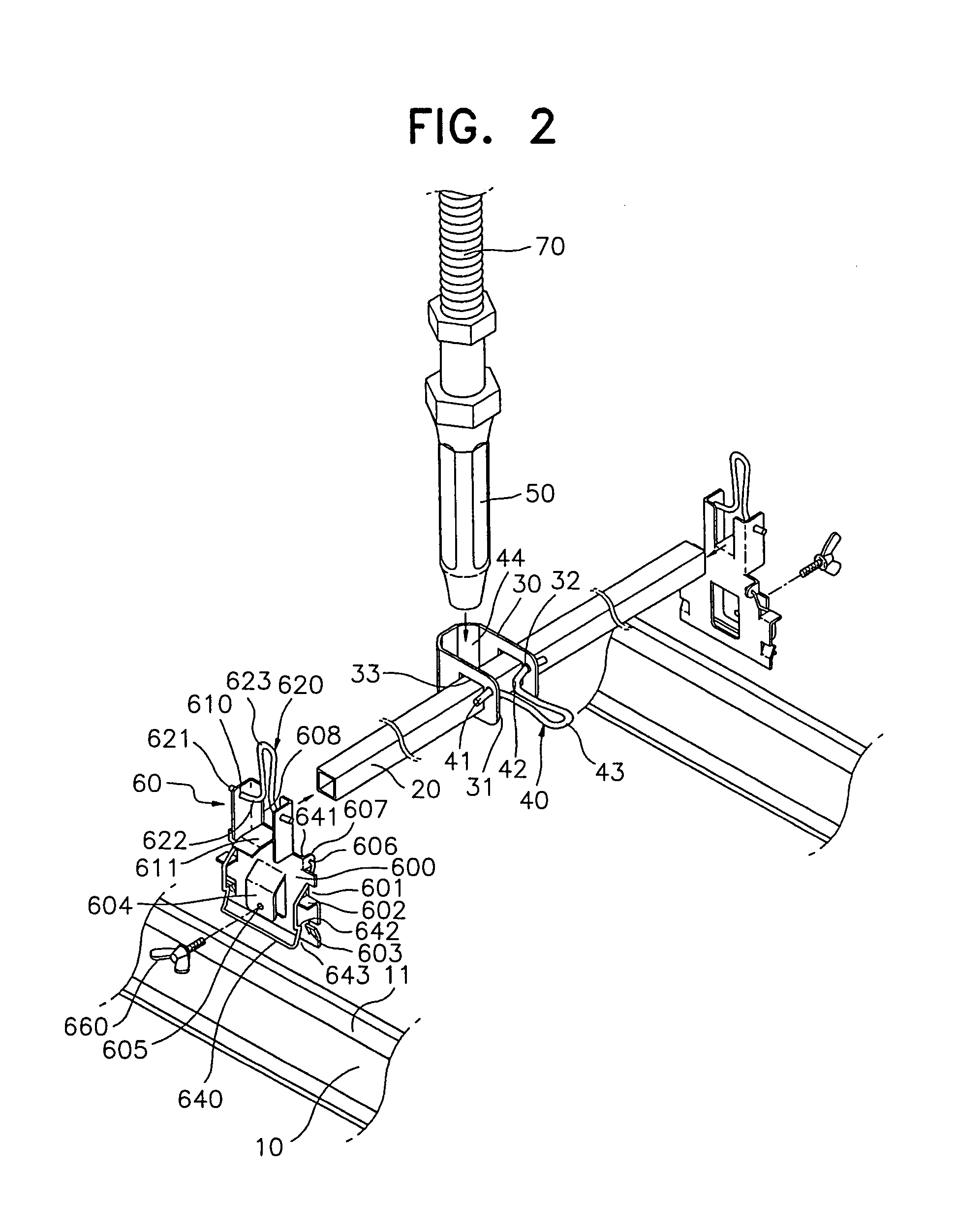 Stock bar and T-bar coupling structure for mounting sprinkler