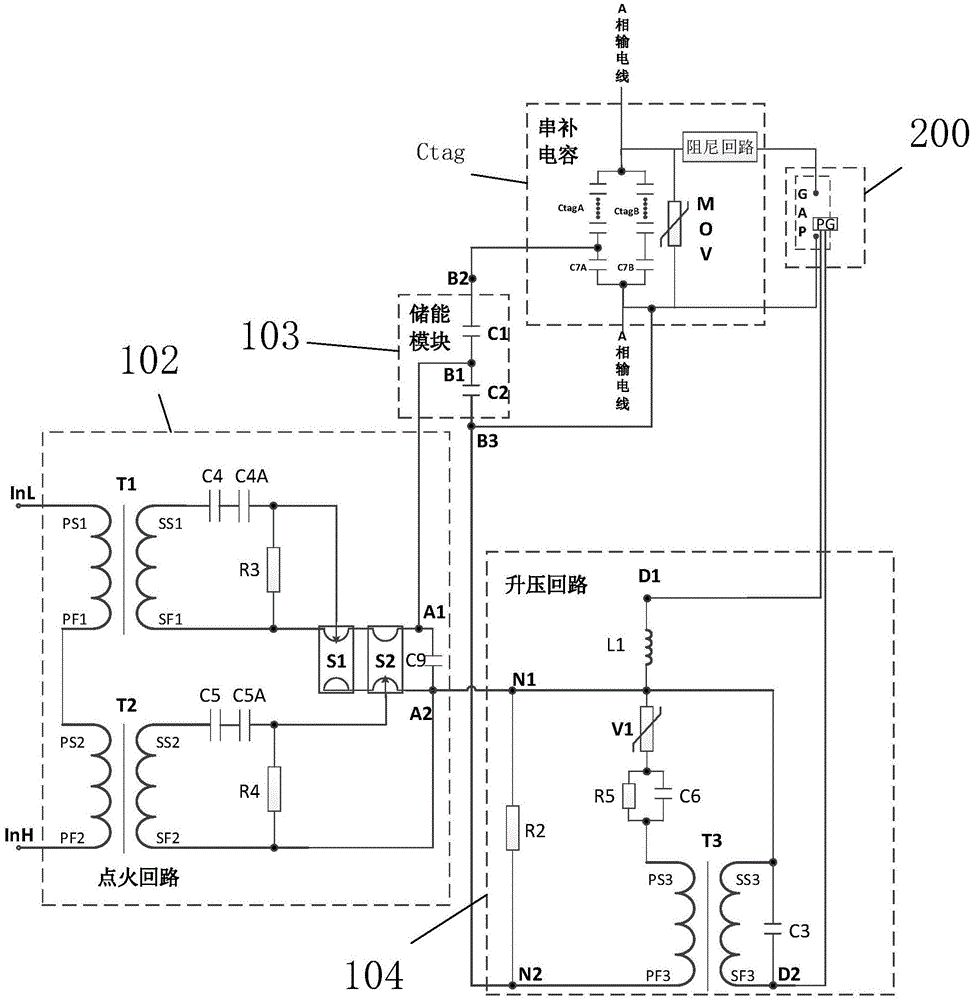 Plasma series compensation gap system