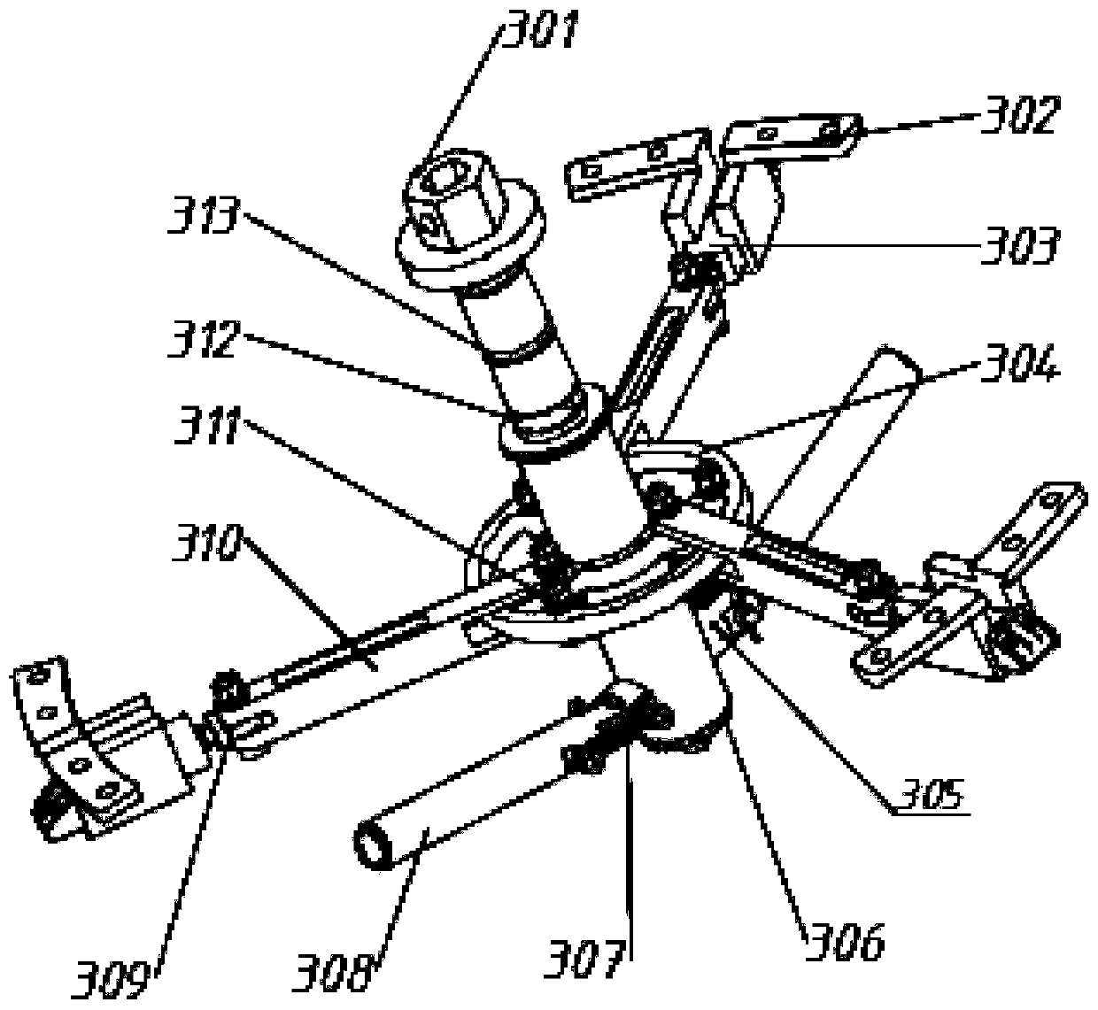 Hatch cover opening and closing mechanism of deep sea manned submersible