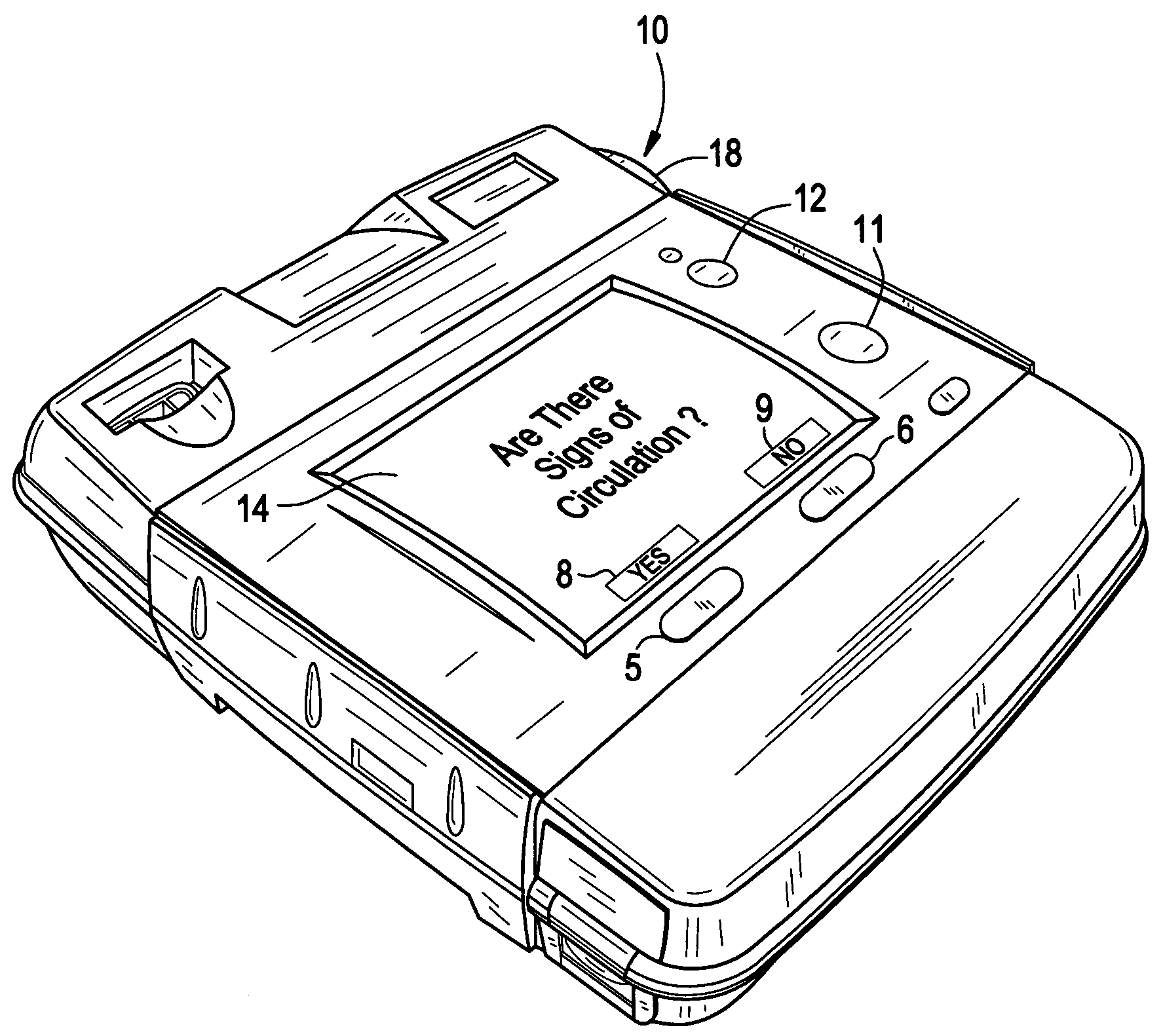 AED with user inputs in response to prompts